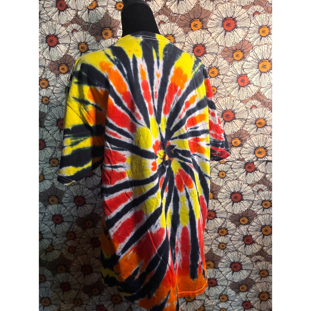 Hanes Tie Dye T-Shirt Womens XL Multi-Color Excellent Spiral Sunburst Cotton - Picture 2 of 6